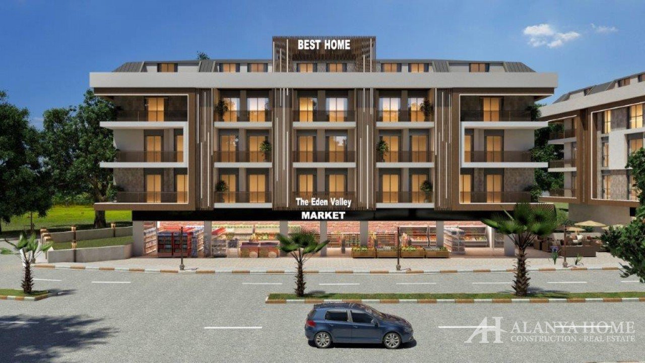 Eden Valley Oba Alanya Antalya Türkiye satın alma satılık eşyalı tek yatak odalı daire yeni bir proj